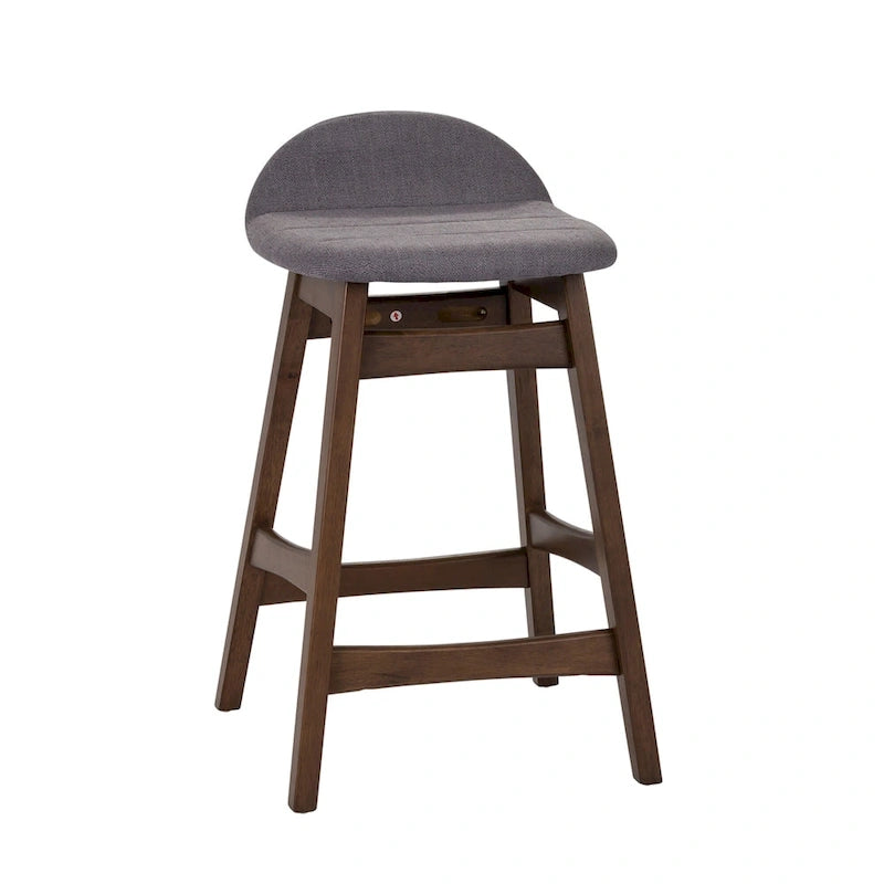 Space Savers Satin Walnut 24 Inch Counter Chair (Set of 2)