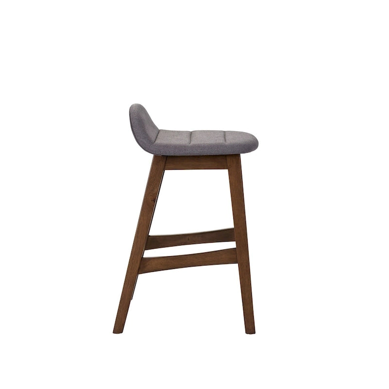Space Savers Satin Walnut 24 Inch Counter Chair (Set of 2)