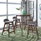 Space Savers Satin Walnut 24 Inch Counter Chair (Set of 2)