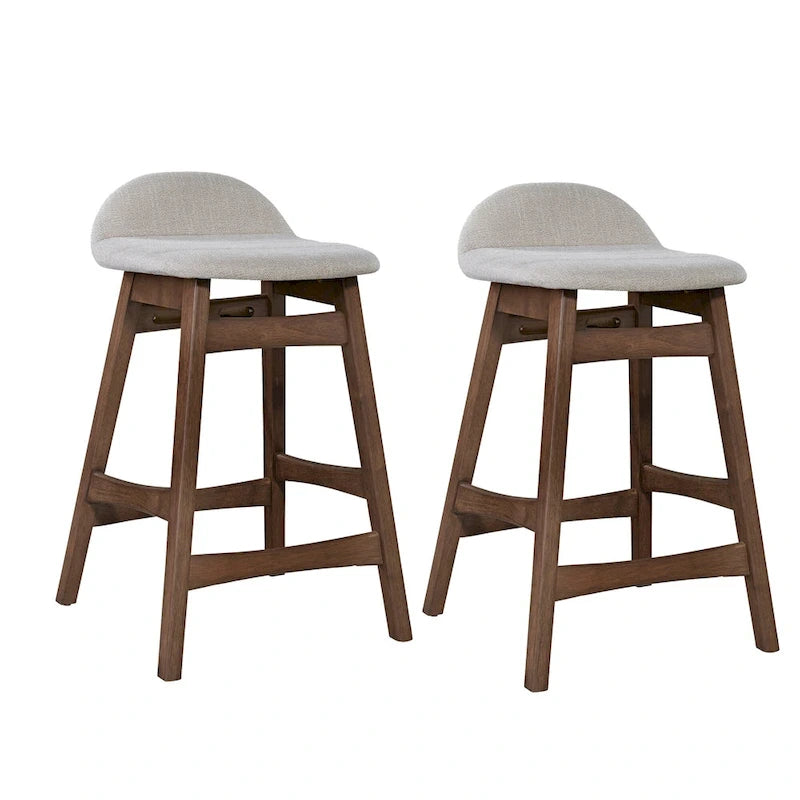 Space Savers Satin Walnut 24 Inch Counter Chair (Set of 2)