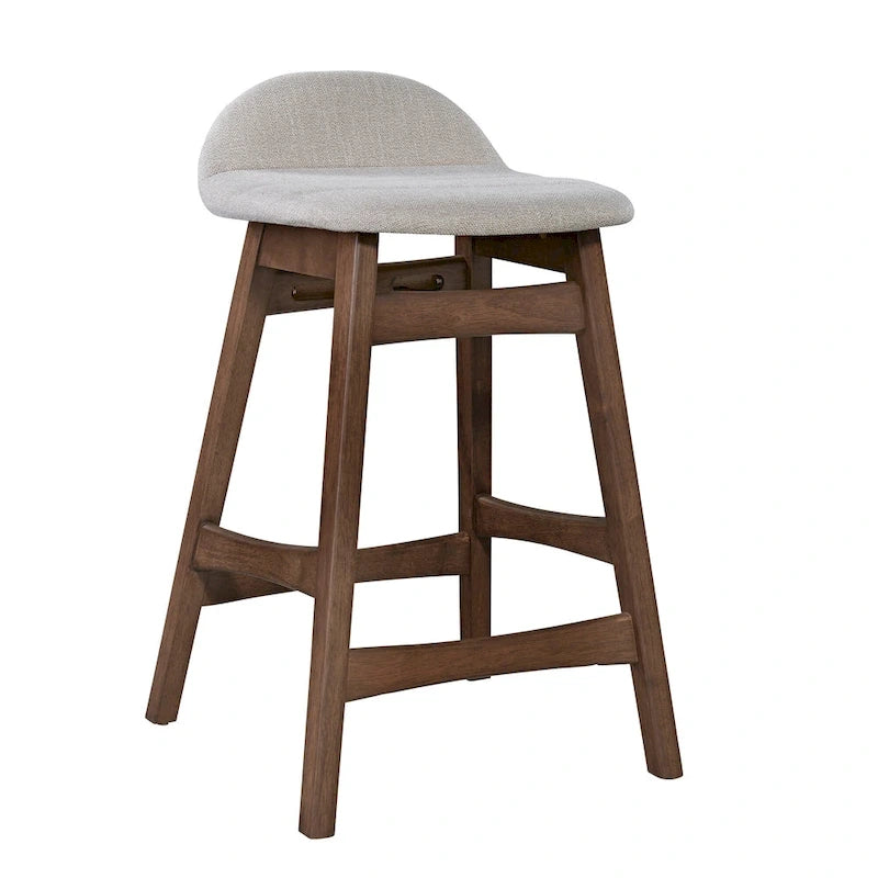 Space Savers Satin Walnut 24 Inch Counter Chair (Set of 2)