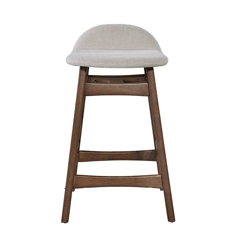 Space Savers Satin Walnut 24 Inch Counter Chair (Set of 2)