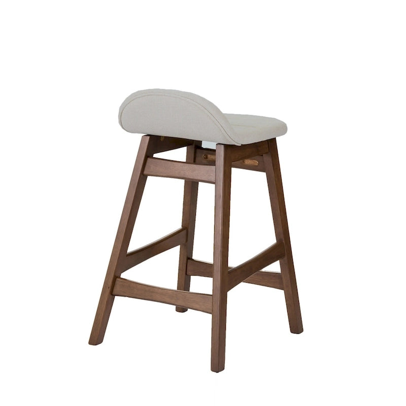 Space Savers Satin Walnut 24 Inch Counter Chair (Set of 2)