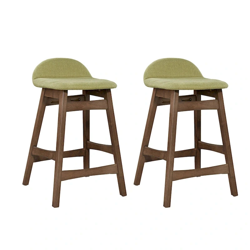Space Savers Satin Walnut 24 Inch Counter Chair (Set of 2)