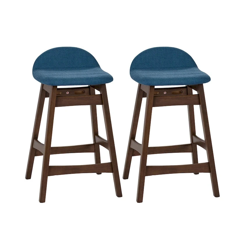 Space Savers Satin Walnut 24 Inch Counter Chair (Set of 2)