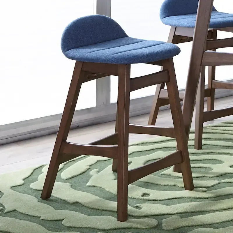Space Savers Satin Walnut 24 Inch Counter Chair (Set of 2)