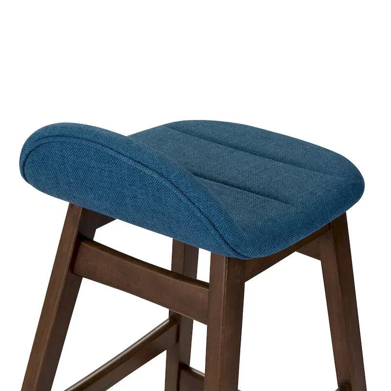 Space Savers Satin Walnut 24 Inch Counter Chair (Set of 2)