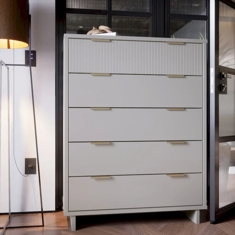 Manhattan Comfort Granville 45.27 Modern Tall 5 Drawer Dresser
