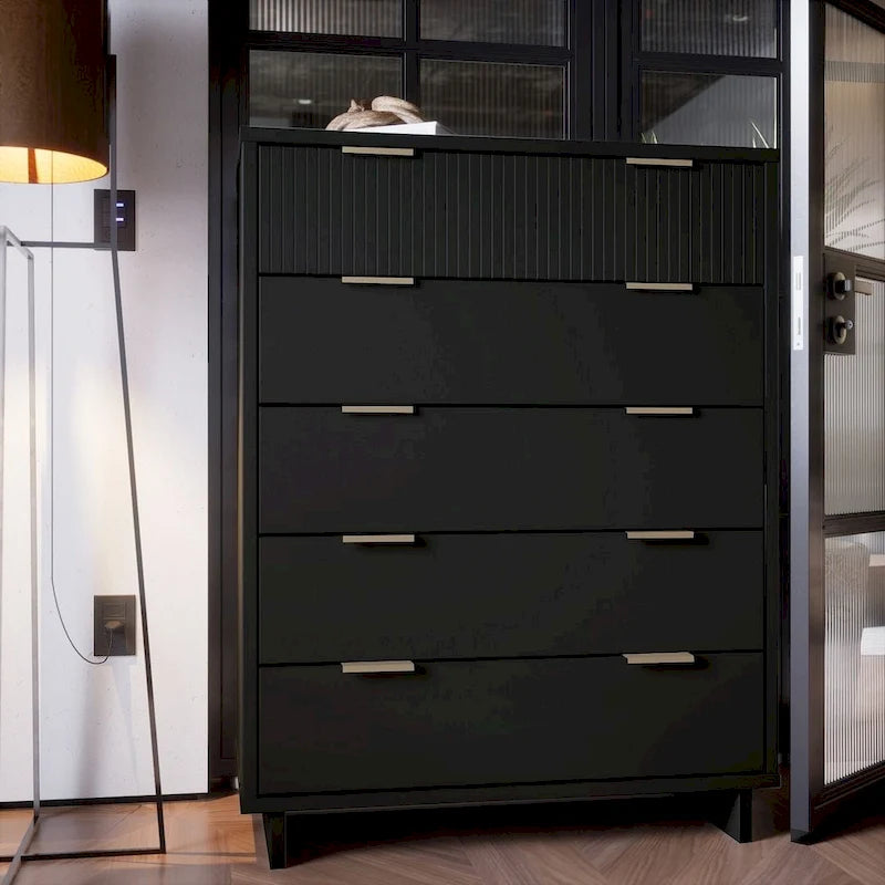 Manhattan Comfort Granville 45.27 Modern Tall 5 Drawer Dresser