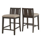 Beck Two-Tone Fabric Counter Height Chair (Set of 2) by iNSPIRE Q Classic