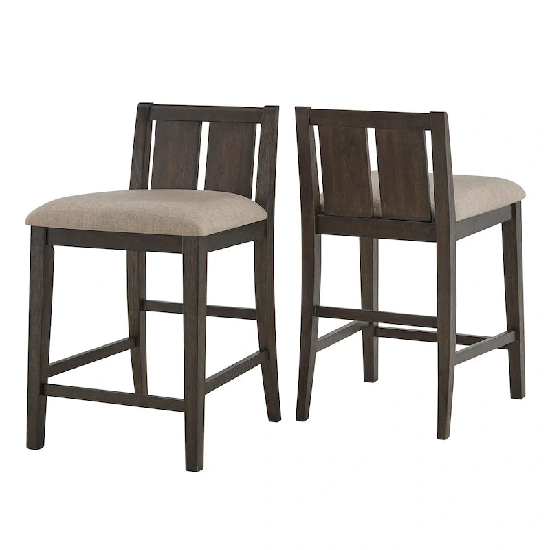 Beck Two-Tone Fabric Counter Height Chair (Set of 2) by iNSPIRE Q Classic