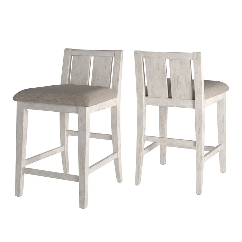 Beck Two-Tone Fabric Counter Height Chair (Set of 2) by iNSPIRE Q Classic