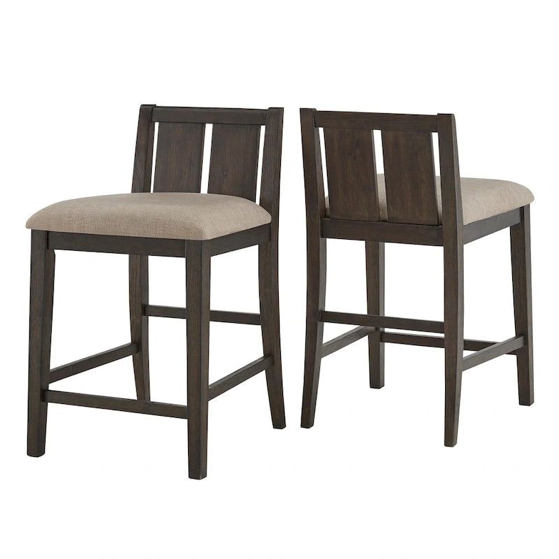 Beck Two-Tone Fabric Counter Height Chair (Set of 2) by iNSPIRE Q Classic
