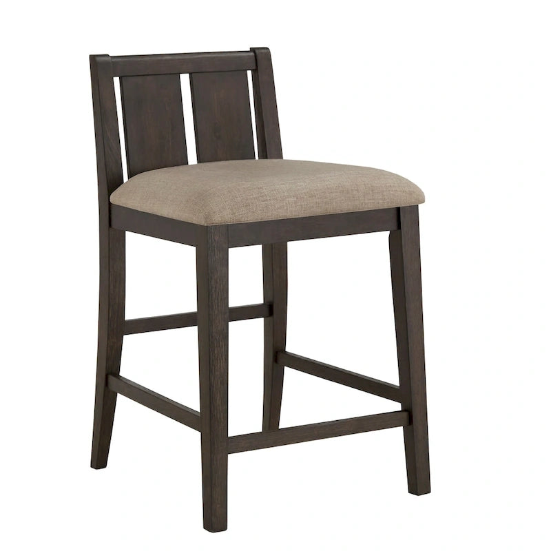 Beck Two-Tone Fabric Counter Height Chair (Set of 2) by iNSPIRE Q Classic