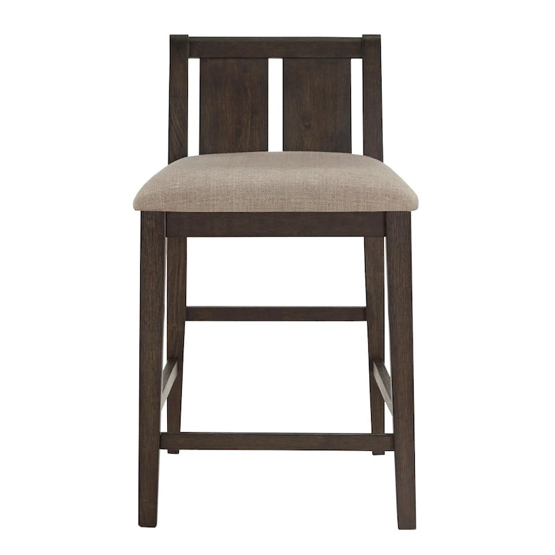 Beck Two-Tone Fabric Counter Height Chair (Set of 2) by iNSPIRE Q Classic