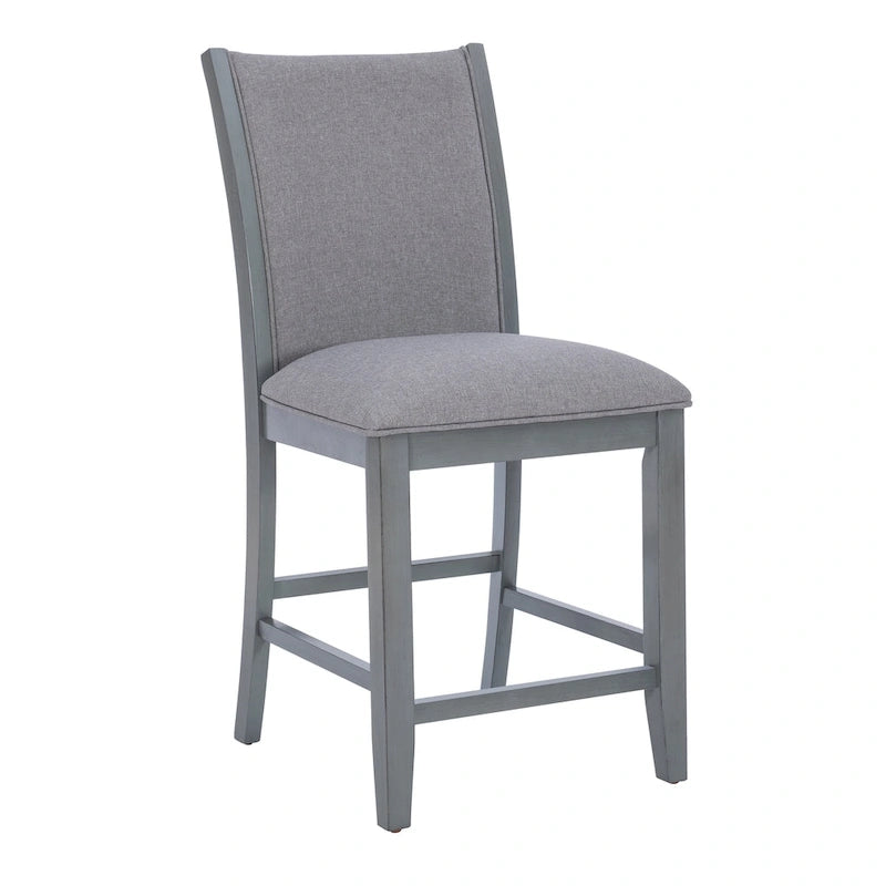 Robyn Grey Upholstered 25-Inch Counter Stool (Set of 2)