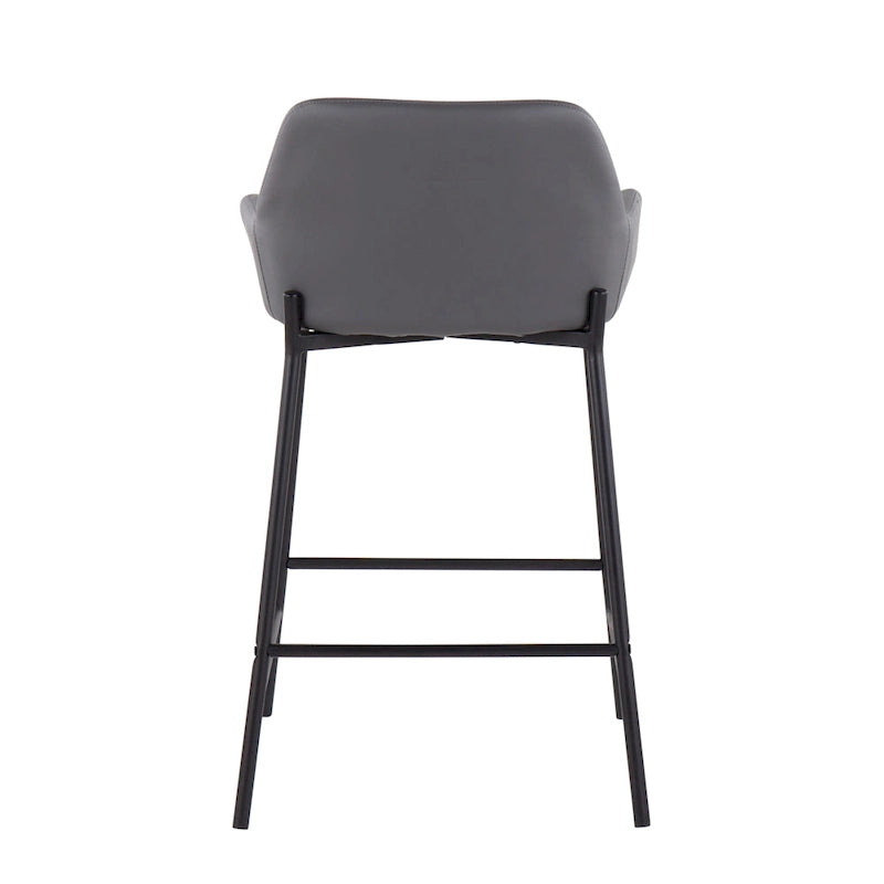 Carbon Loft Galotti Black Fixed-Height Upholstered Counter Stool - Set of 2