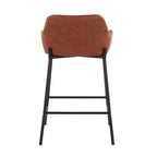 Carbon Loft Galotti Black Fixed-Height Upholstered Counter Stool - Set of 2