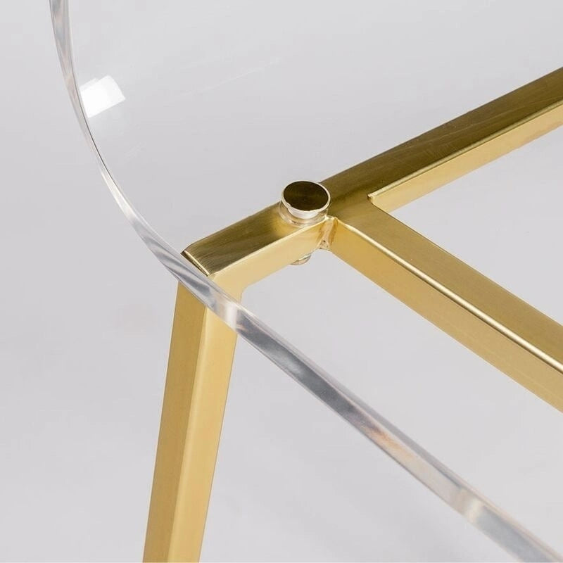 Tabouret fantôme en acrylique Sasha, design Lucite (lot de deux)