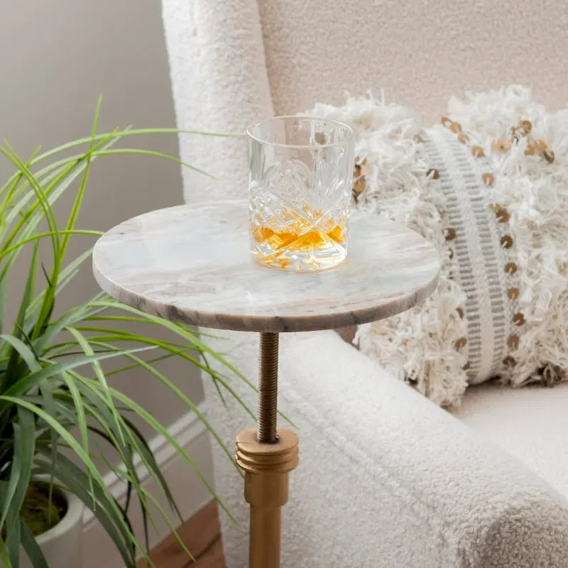 Table d'appoint Blythe avec plateau en marbre