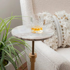 Table d'appoint Blythe avec plateau en marbre