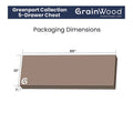 Grain Wood Furniture Greenport Coastal Solid Wood 5-drawer Chest
