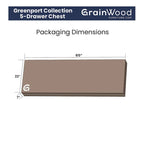 Grain Wood Furniture Greenport Coastal Solid Wood 5-drawer Chest