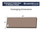 Grain Wood Furniture Greenport Coastal Solid Wood 5-drawer Chest
