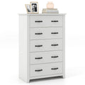 5 Drawer Chest Storage Dresser Tall Cabinet Organizer Bedroom Hallway