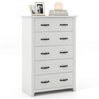5 Drawer Chest Storage Dresser Tall Cabinet Organizer Bedroom Hallway