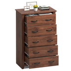 5 Drawer Chest Storage Dresser Tall Cabinet Organizer Bedroom Hallway