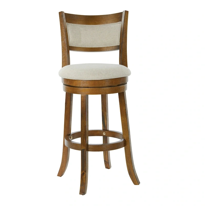 Tabouret pivotant McNiven de 30 pouces The Gray Barn avec dossier plein