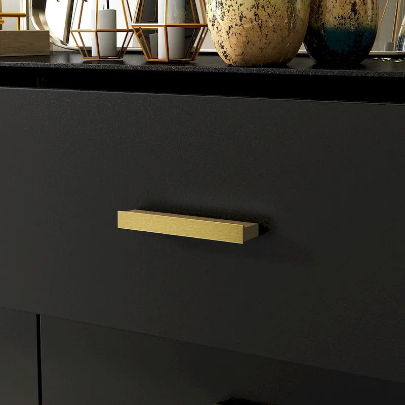 FUFU&GAGA 47.2W 6 Drawer Double Dresser Drawer Storage Chest Lacquer