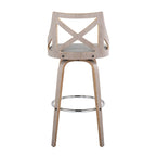 The Gray Barn Charlotte 30 Fixed-Height Bar Stool with Bent Wood Legs (Set of 2)