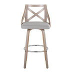 The Gray Barn Charlotte 30 Fixed-Height Bar Stool with Bent Wood Legs (Set of 2)