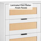 Commode de Rangement à 9 Tiroirs, Meuble de Rangement, Organisateur de Chambre à Coucher Style Rotin