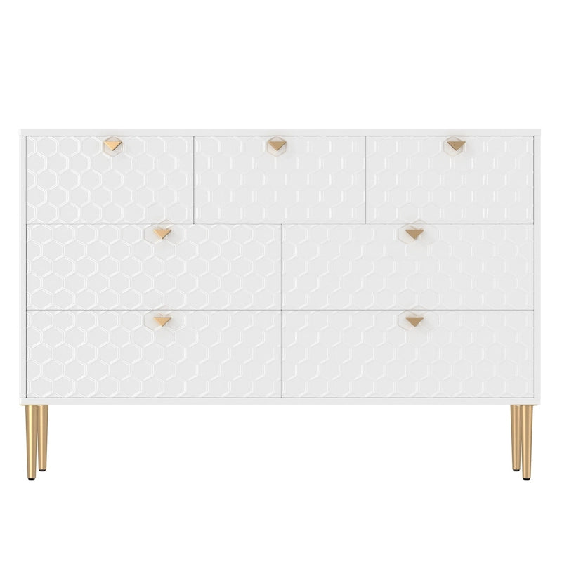 Morden Wood Furniture 7 Drawer Dresser Chest