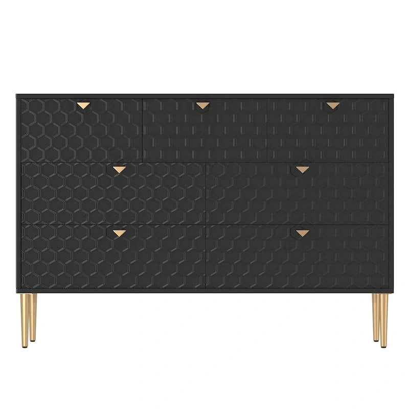 Morden Wood Furniture 7 Drawer Dresser Chest