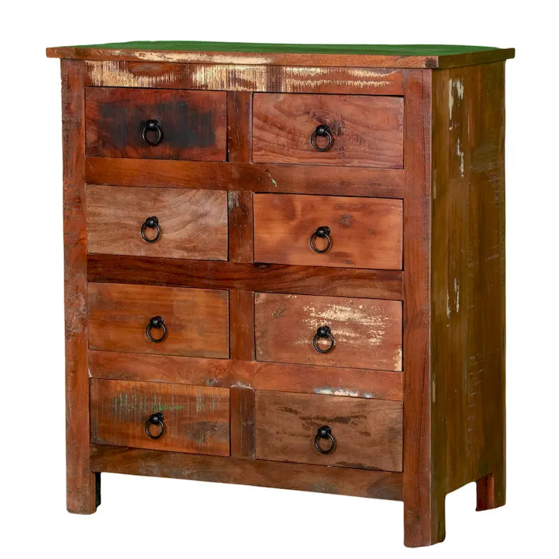 Maadze 32 Wide Reclaimed wood 8-Drawers Chest