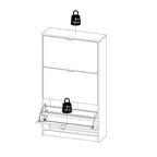 Porch & Den Cambria Scandinavian 3-Drawer Shoe Storage Cabinet