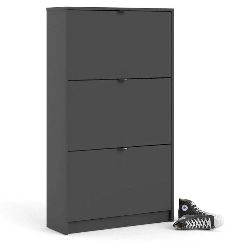 Porch & Den Cambria Scandinavian 3-Drawer Shoe Storage Cabinet