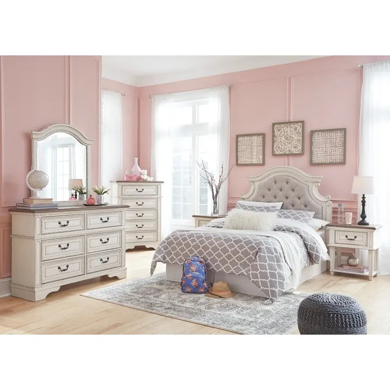Signature Design by Ashley Nettle Bank Chipped White Chest