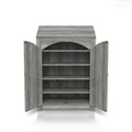 DH BASIC Jody Farmhouse Adjustable 4-Shelf Double-Door Shoe Cabinet with Lift-top Storage by Denhour