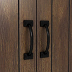 Meuble à chaussures Jody Farmhouse de Denhour, réglable, 4 étagères, double porte avec rangement supérieur relevable