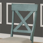 Chaises de salle à manger rembourrées à dossier croisé en bois bicolore Prato de Roundhill Furniture (Lot de 2)