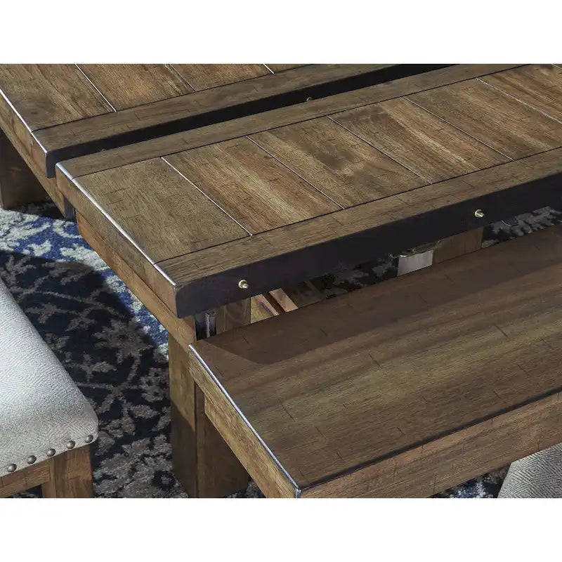 Signature Design by Ashley Moriville Grayish Brown 7-Piece Dining Package
