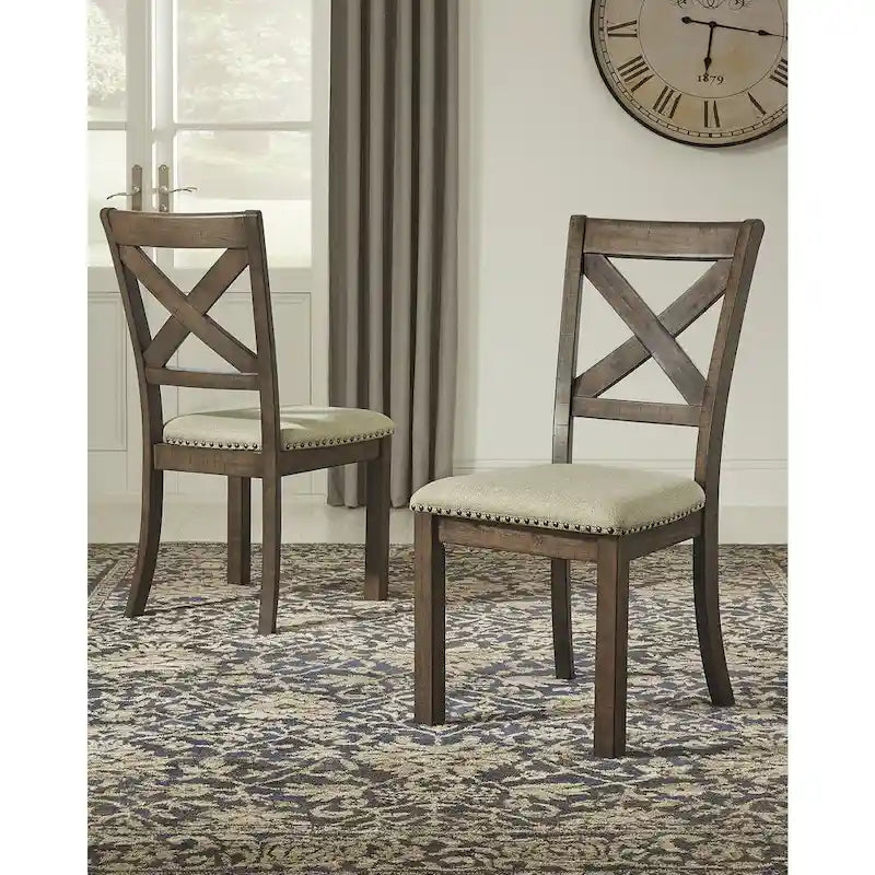 Signature Design by Ashley Moriville Grayish Brown 7-Piece Dining Package