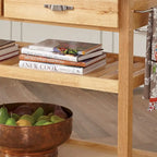 Desserte de cuisine General Line marron avec plateau en bois - 45" x 21" x 36"