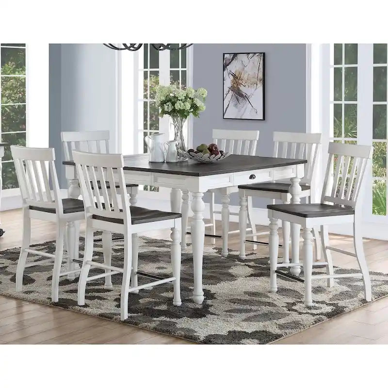 Chaises de comptoir bicolores Jillian Farmhouse de Steve Silver (Lot de 2)
