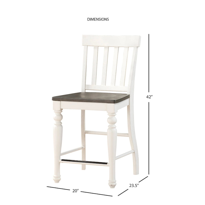 Chaises de comptoir bicolores Jillian Farmhouse de Steve Silver (Lot de 2)